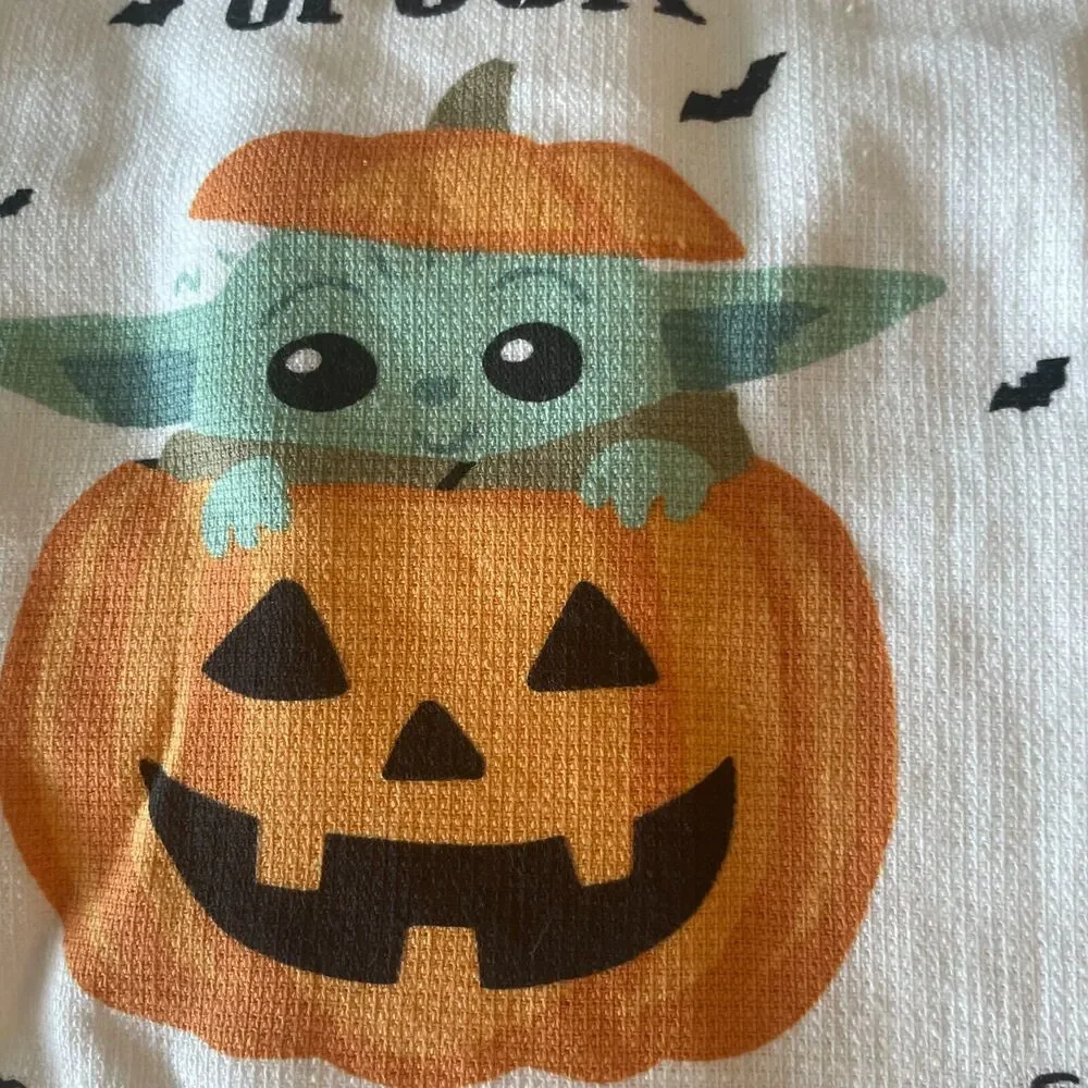 Disney Star Wars grogu halloween kitchen towel 